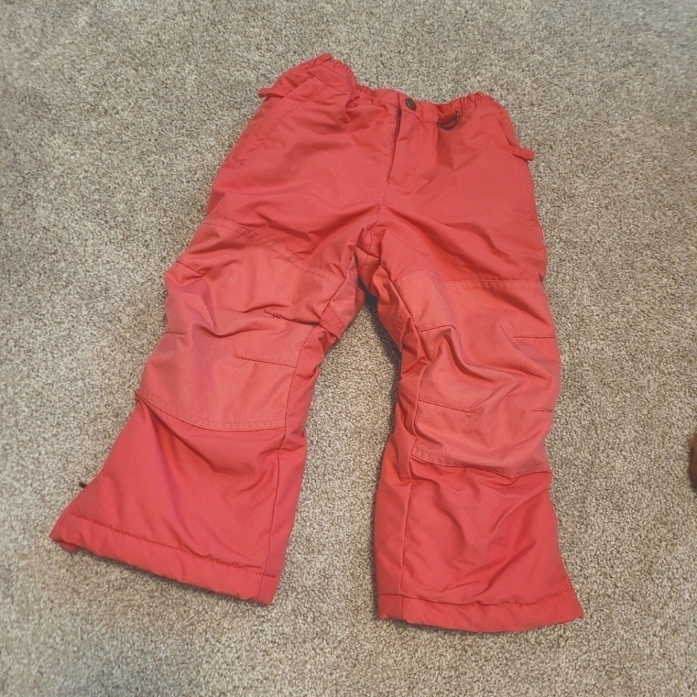Lands' End Kids Pink Insulated Snow Pants Size 4